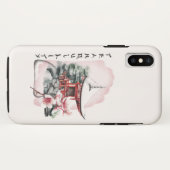 Watercolor Japanse Tempel Sakura Bloesem Case-Mate iPhone Case (Achterkant (horizontaal))