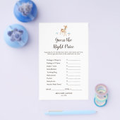 Watercolor Jongen Hert Wit Raad De Prijs Spel Flyer (Enkel)