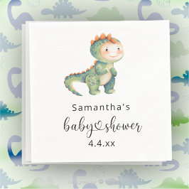 Watercolor jongens dinosaurus baby shower servet