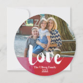 Watercolor Joy Pine Wreath Kerstkaart (Achterkant)