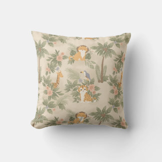Watercolor Jungle Dieren Kussen