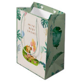 Watercolor Jungle Theme Party bags  Medium Cadeauzakje (Achterkant Gekanteld)