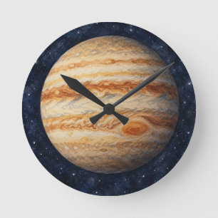 Watercolor Jupiter Ronde Klok