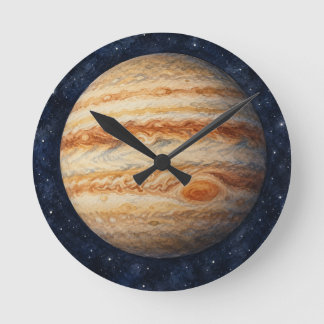 Watercolor Jupiter Ronde Klok