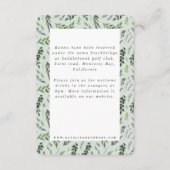 watercolor kaart met bladgroen en geometrische det (Achterkant)