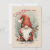 Watercolor Kabouter Kerstkaart (Voorkant)