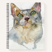 Watercolor Kat Notitieboek (Voorkant)