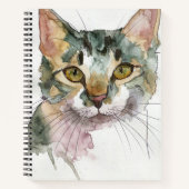Watercolor Kat Notitieboek (Voorkant)