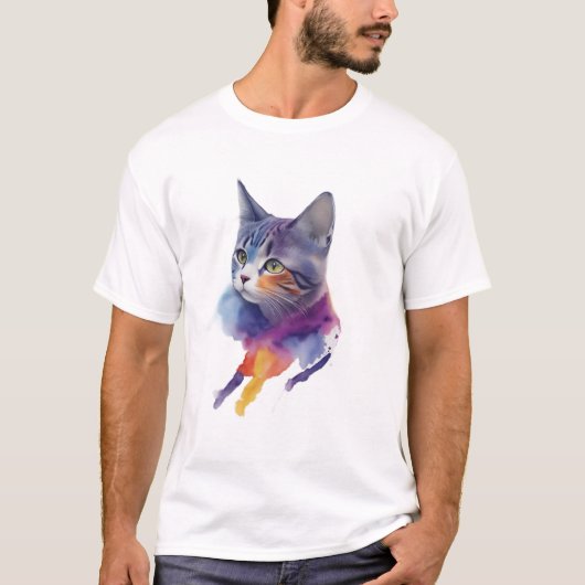 WaterColor Kat T-shirt (Voorkant)