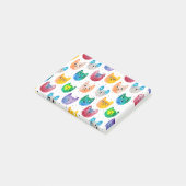 Watercolor katten en vrienden post-it® notes (Schuin)