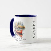 Watercolor Kayak On The Lake  Mok (Voorkant links)