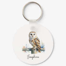 Watercolor Kerkuil Elegante Gepersonaliseerde Naam