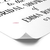 Watercolor Kersenbloesem Bruidsfeest Begroeting Poster (Hoek)