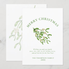 Watercolor Kerst bes takken Groene takken Feestdagenkaart