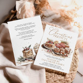 Watercolor Kerst Brunch Feest Holiday Rustic Kaart