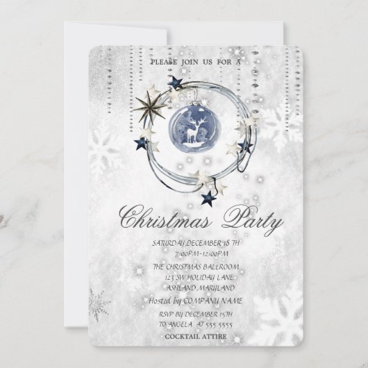 Watercolor Kerst Decoraties Kerstfeest Kaart (Voorkant)