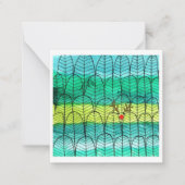 Watercolor Kerst Dennenboom met Rudolf genaamd Notitiekaartje (Voorkant)