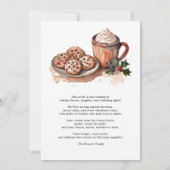 Watercolor Kerst Dinner Party Vakantie Rustiek Kaart (Achterkant)