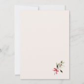 Watercolor Kerst Dinner Uitnodiging (Achterkant)