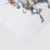 Watercolor Kerst Eenhoorn Pegasus Tissuepapier (Detail)