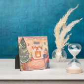 Watercolor Kerst Haard Fotoplaat (Insitu)