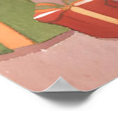 Watercolor Kerst Haard Poster (Hoek)