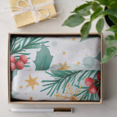 Watercolor Kerst Huwelijk Inpakpapier Tissuepapier (Geschenk)