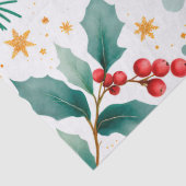 Watercolor Kerst Huwelijk Inpakpapier Tissuepapier (Detail)