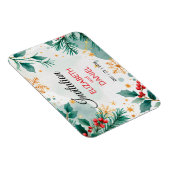 Watercolor Kerst Huwelijksuitnodiging met Hulst Magneet (Rechterzijde)