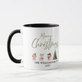 Watercolor Kerst Koffiemok Mok (Links)