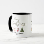 Watercolor Kerst Koffiemok Mok (Voorkant links)