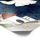 Watercolor Kerst Krippe Foto Afdruk (Hoek)