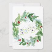 Watercolor Kerst MAHJONG Krans L Kaart (Achterkant)