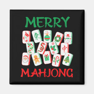 Watercolor Kerst Mahjong Tegels Chinese Mah Jon Magneet