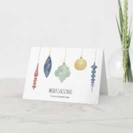 Watercolor Kerst Ornament Kaart