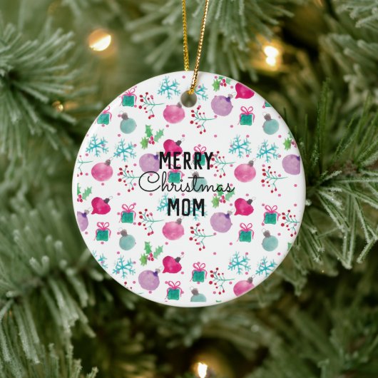 Watercolor Kerst Ornament Kunst (Boom)