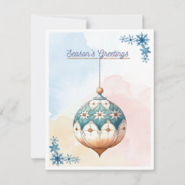 Watercolor kerst ornament seizoen groeten  feestdagenkaart
