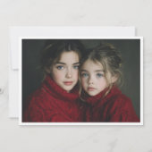 Watercolor Kerst Poinsettia Ontwerp Aankondiging (Achterkant)