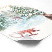 Watercolor Kerst Print Poster (Hoek)