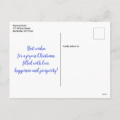 Watercolor Kerst Robin Kleurrijke Gepersonaliseerd Feestdagenkaart (Achterkant)