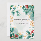 Watercolor Kerst "Save the Date" kaart – hulst (Achterkant)