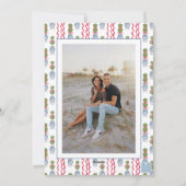 Watercolor Kerst Topiary Bamboe Foto Feestdagenkaart (Achterkant)