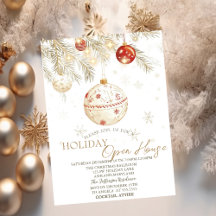 Watercolor Kerstballen Glinster Open Huis