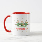 Watercolor Kerstbomen - Prettig Kerstfeest Mok (Links)
