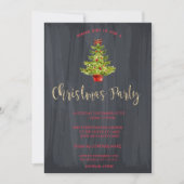 Watercolor Kerstboom Bedrijfs Kerstfeest Kaart (Voorkant)