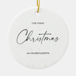 Watercolor Kerstboom Boog Onze eerste Kerstmis Keramisch Ornament