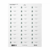 Watercolor kerstboom etiket (Full Sheet)
