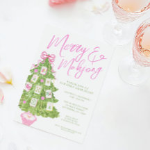 Watercolor Kerstboom Feest met Mahjong