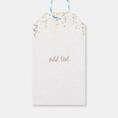 Watercolor Kerstboom, Gouden Confetti Cadeaulabel (Achterkant)