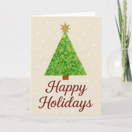 Watercolor Kerstboom Kaart